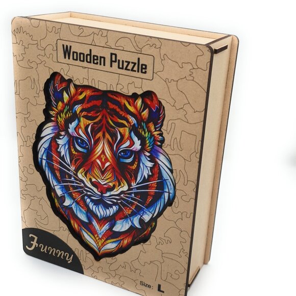 Animal Wooden Puzzle - Engaging, Educational, (Tiger) and Eco-Friendly, - Picture 9 of 9